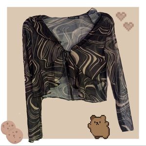 3/$25 Y2K sheer mesh top